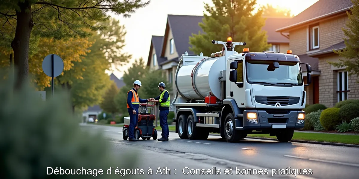 Débouchage d’égouts à Ath : Conseils et bonnes pratiques