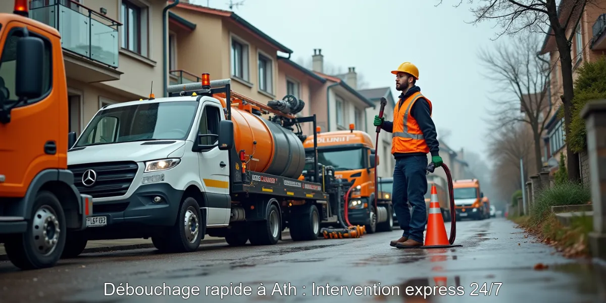 Débouchage rapide à Ath : Intervention express 24/7
