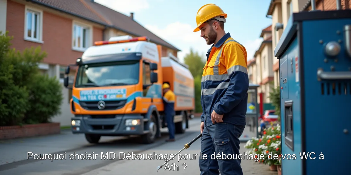 Pourquoi choisir MD Débouchage pour le débouchage de vos WC à Ath ?