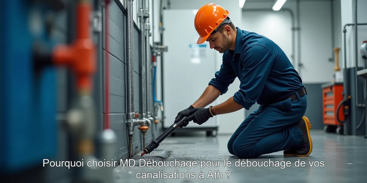 Pourquoi choisir MD Débouchage pour le débouchage de vos canalisations à Ath ?