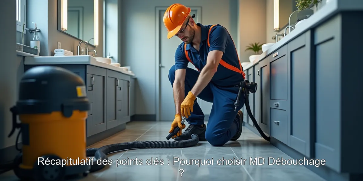 Récapitulatif des points clés : Pourquoi choisir MD Débouchage ?