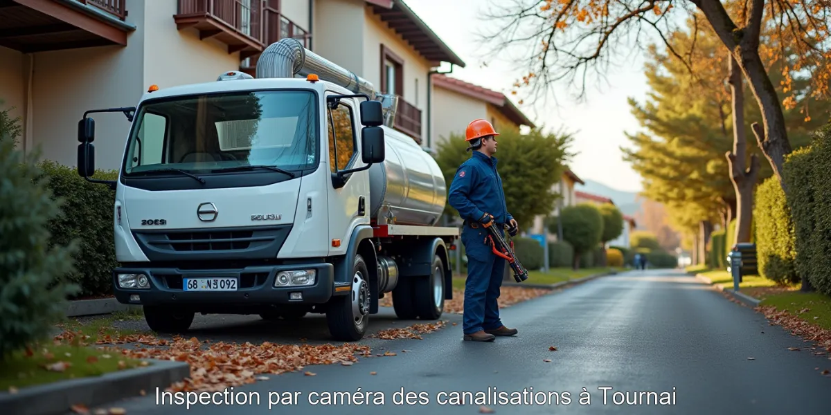 Inspection par caméra des canalisations à Tournai