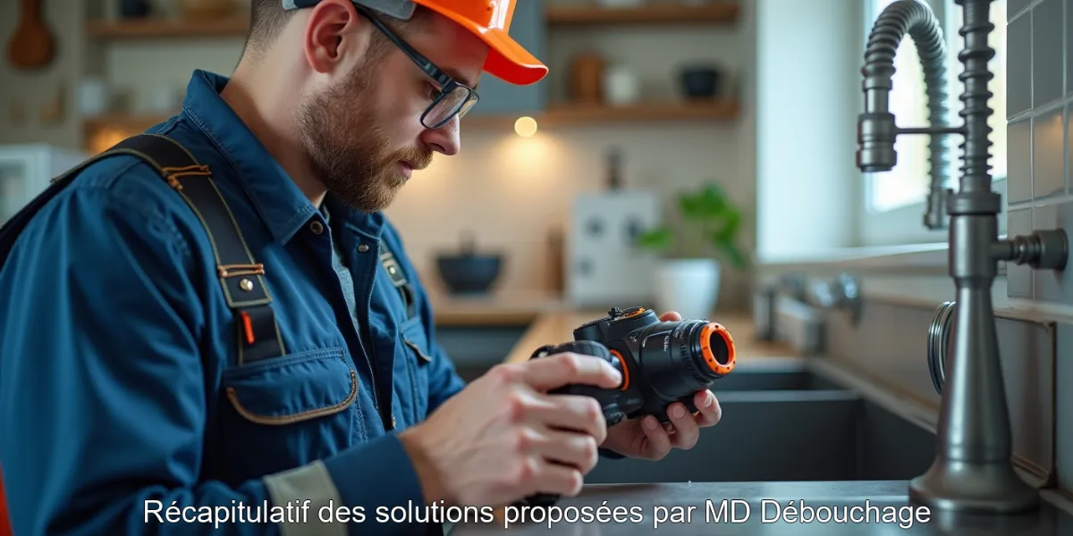 Récapitulatif des solutions proposées par MD Débouchage