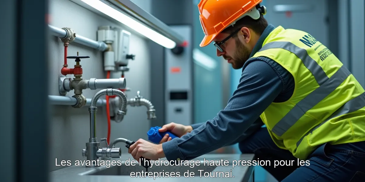 Les avantages de l’hydrocurage haute pression pour les entreprises de Tournai.