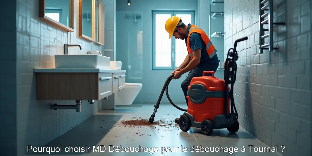 Pourquoi choisir MD Débouchage pour le débouchage à Tournai ?