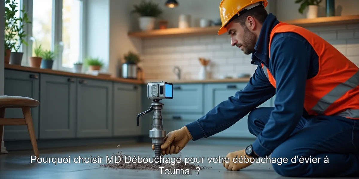 Pourquoi choisir MD Débouchage pour votre débouchage d’évier à Tournai ?