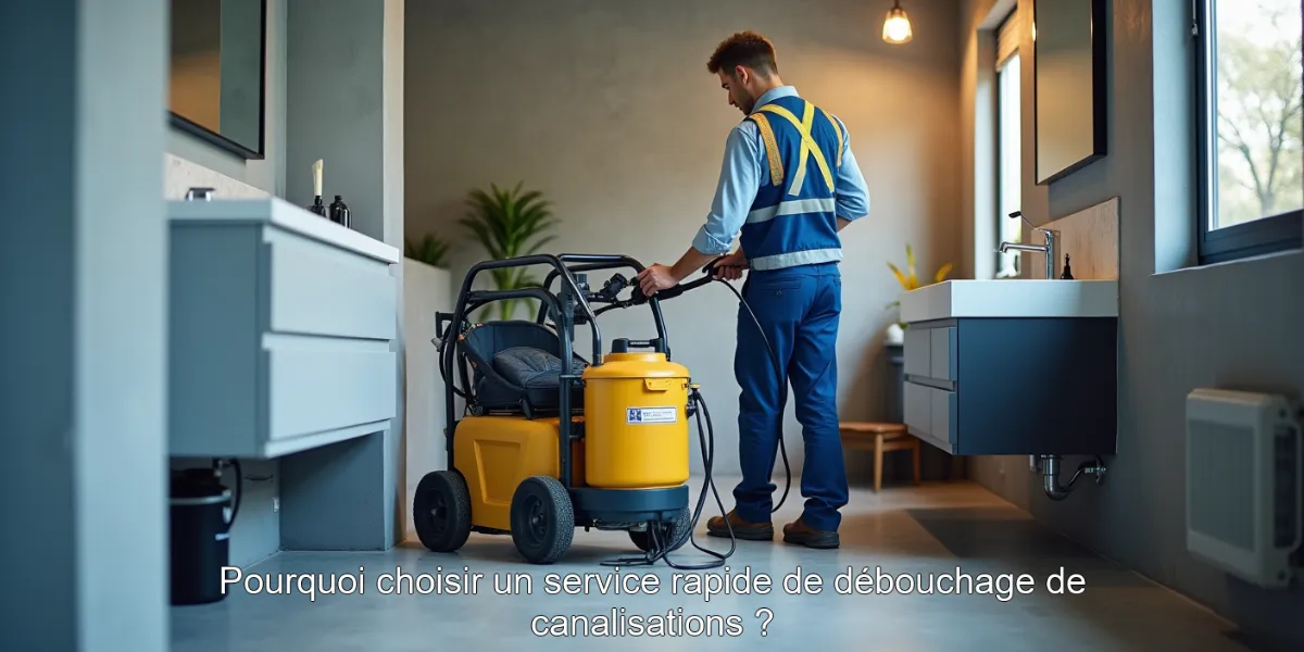Pourquoi choisir un service rapide de débouchage de canalisations ?