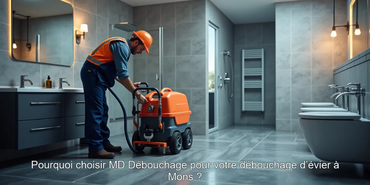 Pourquoi choisir MD Débouchage pour votre débouchage d’évier à Mons ?