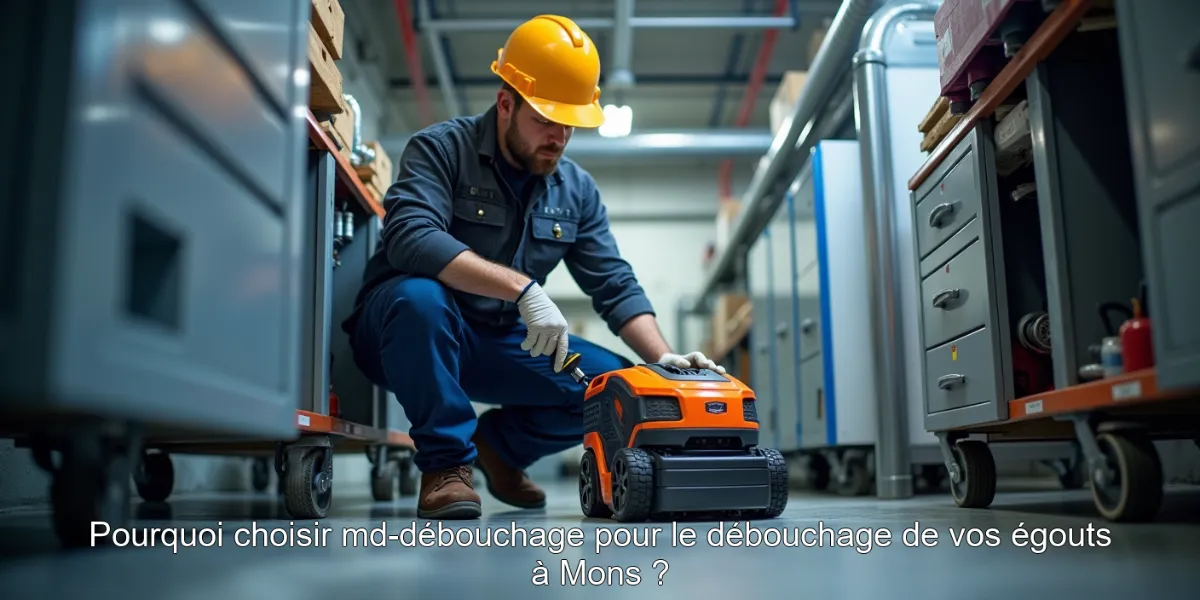 Pourquoi choisir md-débouchage pour le débouchage de vos égouts à Mons ?