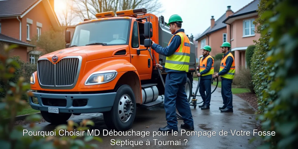 Pourquoi Choisir MD Débouchage pour le Pompage de Votre Fosse Septique à Tournai ?