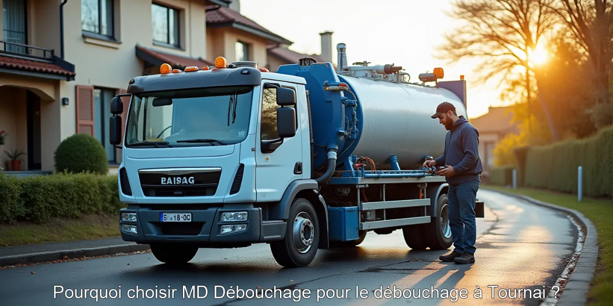 Pourquoi choisir MD Débouchage pour le débouchage à Tournai ?