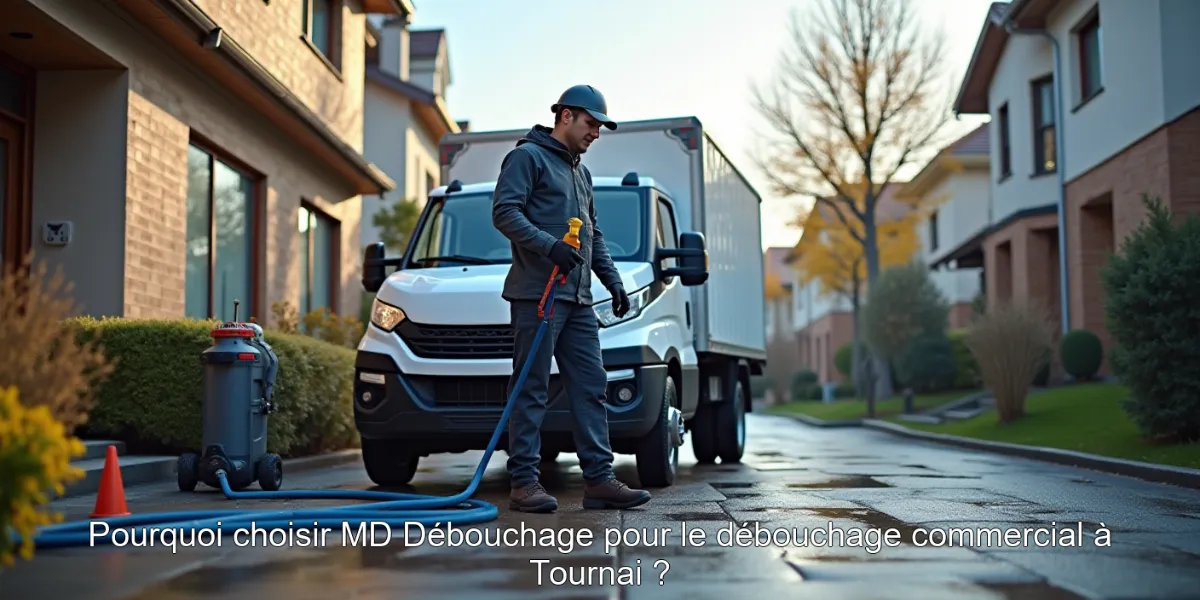 Pourquoi choisir MD Débouchage pour le débouchage commercial à Tournai ?