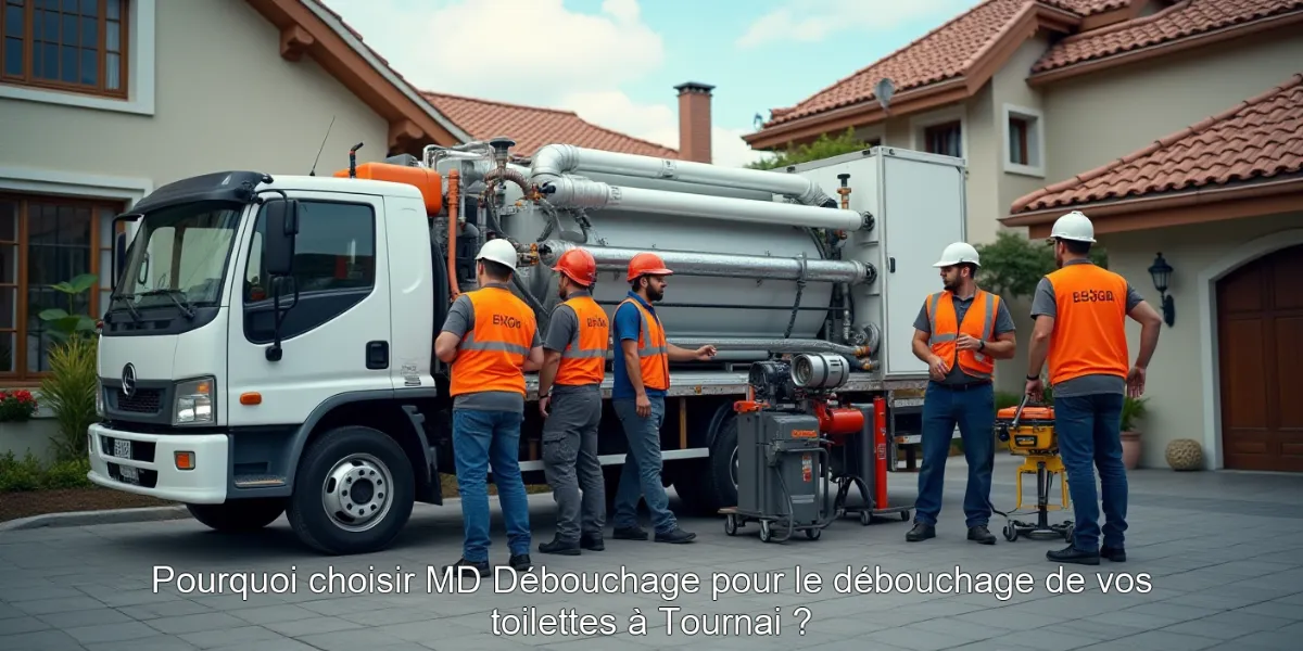 Pourquoi choisir MD Débouchage pour le débouchage de vos toilettes à Tournai ?