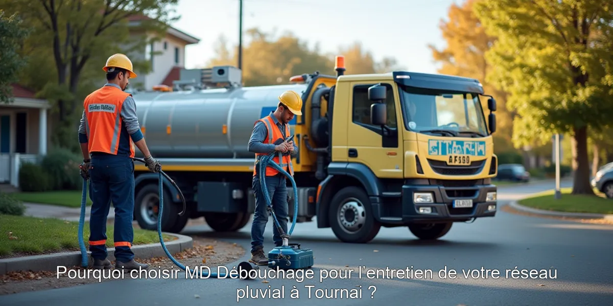 Pourquoi choisir MD Débouchage pour l’entretien de votre réseau pluvial à Tournai ?