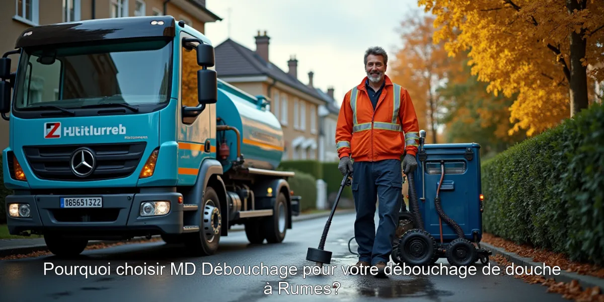 Pourquoi choisir MD Débouchage pour votre débouchage de douche à Rumes?