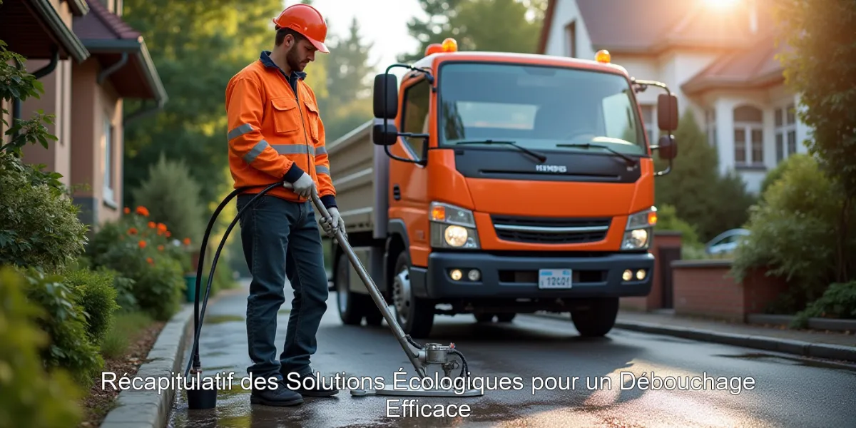 Récapitulatif des Solutions Écologiques pour un Débouchage Efficace